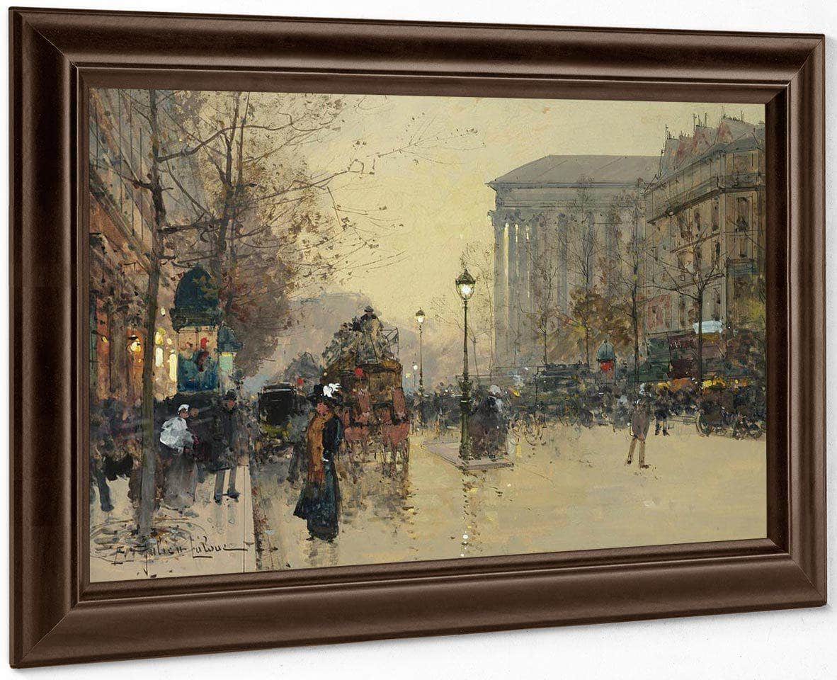 Boulevard De La Madeleine By Eugene Galien Laloue Fine Art Print