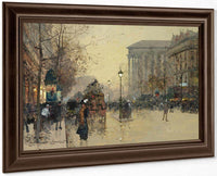 Boulevard De La Madeleine By Eugene Galien Laloue Fine Art Print