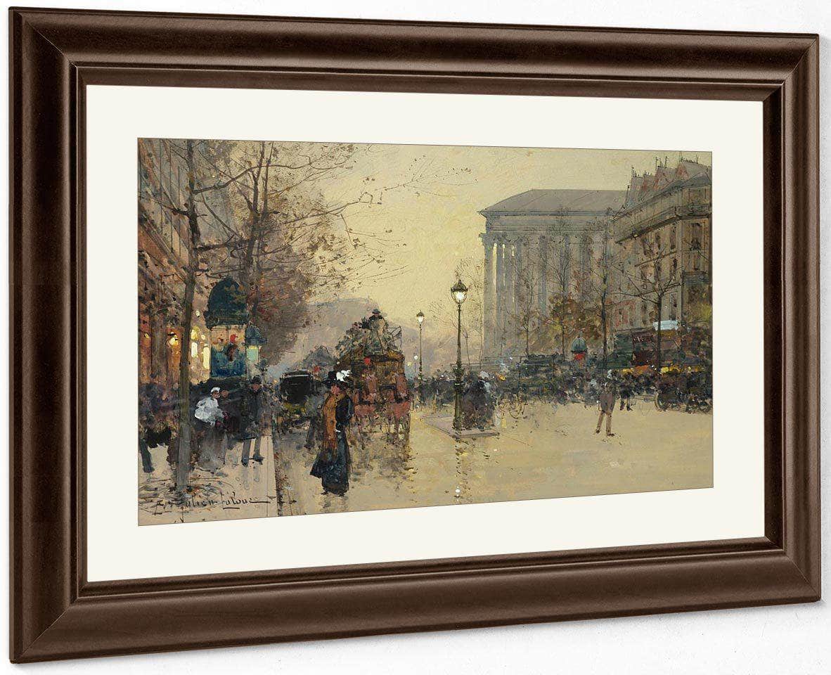 Boulevard De La Madeleine By Eugene Galien Laloue Fine Art Print