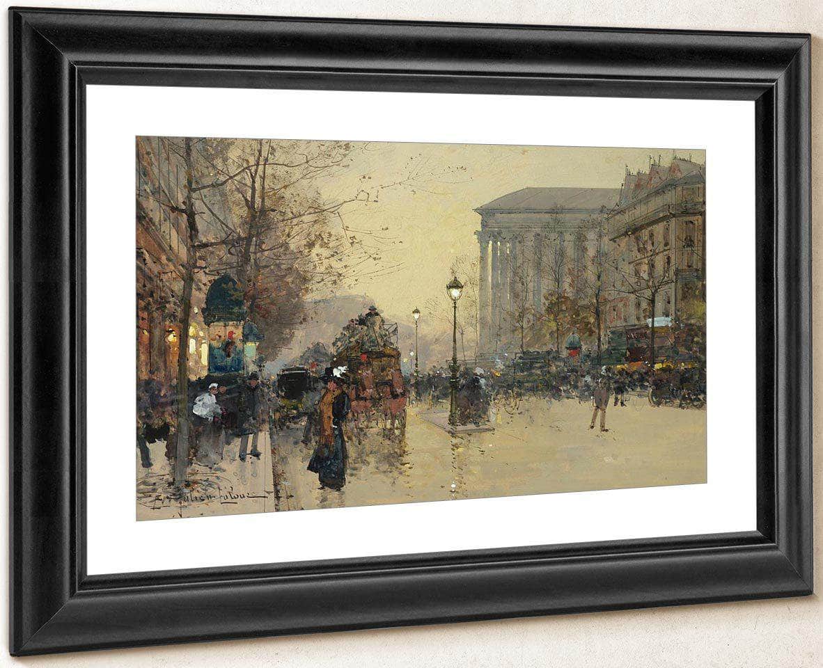 Boulevard De La Madeleine By Eugene Galien Laloue Fine Art Print