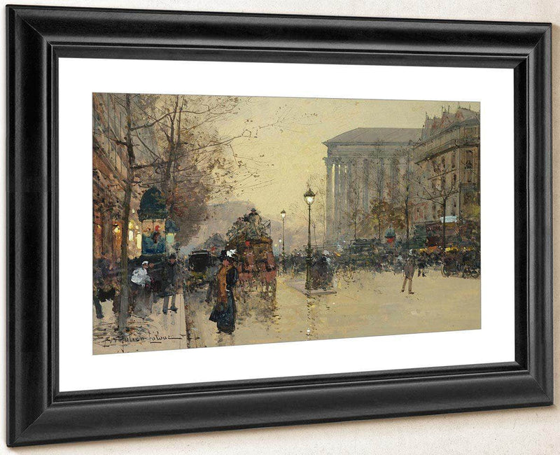 Boulevard De La Madeleine By Eugene Galien Laloue Fine Art Print
