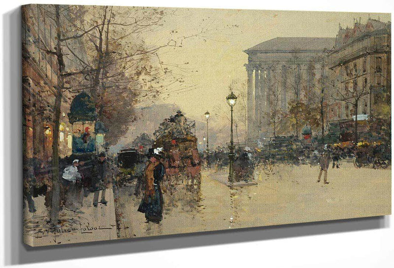 Boulevard De La Madeleine By Eugene Galien Laloue Fine Art Print