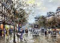 Boulevard De La Madeleine Painting Antoine Blanchard Canvas Art Fine Art Print