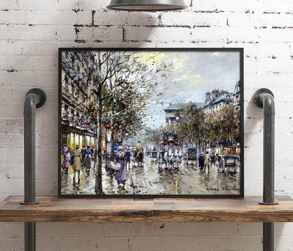 Boulevard De La Madeleine Painting Antoine Blanchard Canvas Art Fine Art Print