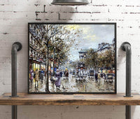 Boulevard De La Madeleine Painting Antoine Blanchard Canvas Art Fine Art Print