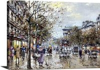 Boulevard De La Madeleine Painting Antoine Blanchard Canvas Art Fine Art Print