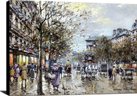 Boulevard De La Madeleine Painting Antoine Blanchard Canvas Art Fine Art Print