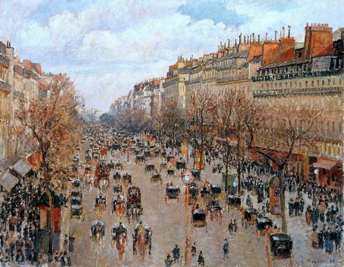 Boulevard Montmarte Painting Camille Pissarro Canvas Art Fine Art Print