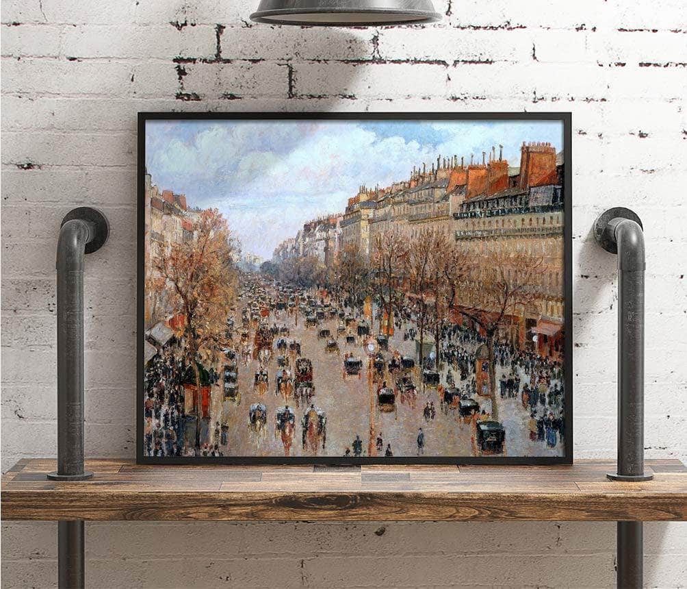 Boulevard Montmarte Painting Camille Pissarro Canvas Art Fine Art Print