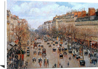 Boulevard Montmarte Painting Camille Pissarro Canvas Art Fine Art Print