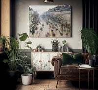 Boulevard Montmartre By Camille Pissarro Fine Art Print