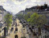 Boulevard Montmartre, Spring Painting Camille Pissarro Canvas Art Fine Art Print