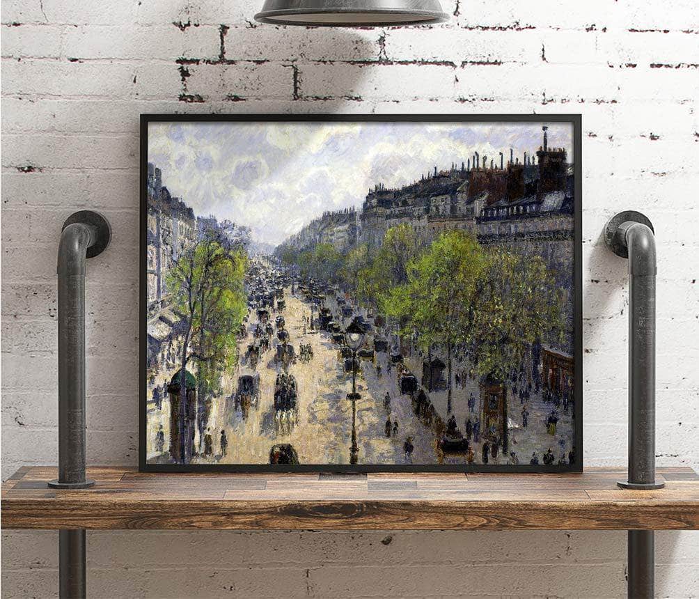 Boulevard Montmartre, Spring Painting Camille Pissarro Canvas Art Fine Art Print