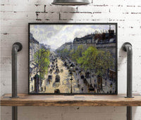 Boulevard Montmartre, Spring Painting Camille Pissarro Canvas Art Fine Art Print