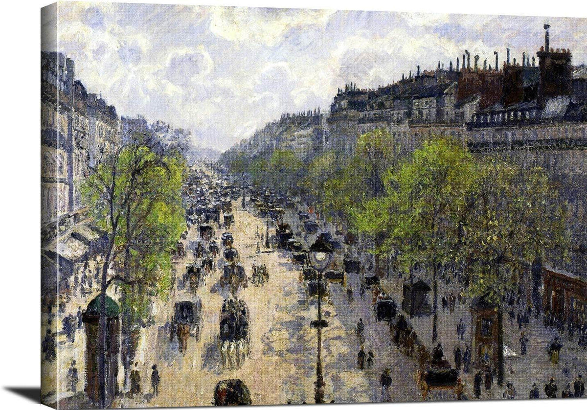 Boulevard Montmartre, Spring Painting Camille Pissarro Canvas Art Fine Art Print