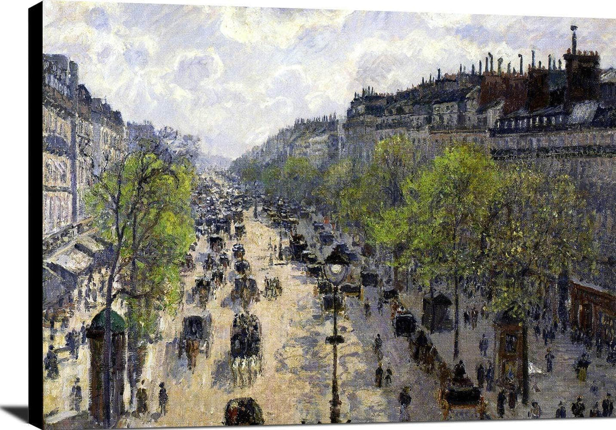 Boulevard Montmartre, Spring Painting Camille Pissarro Canvas Art Fine Art Print
