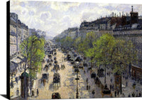 Boulevard Montmartre, Spring Painting Camille Pissarro Canvas Art Fine Art Print