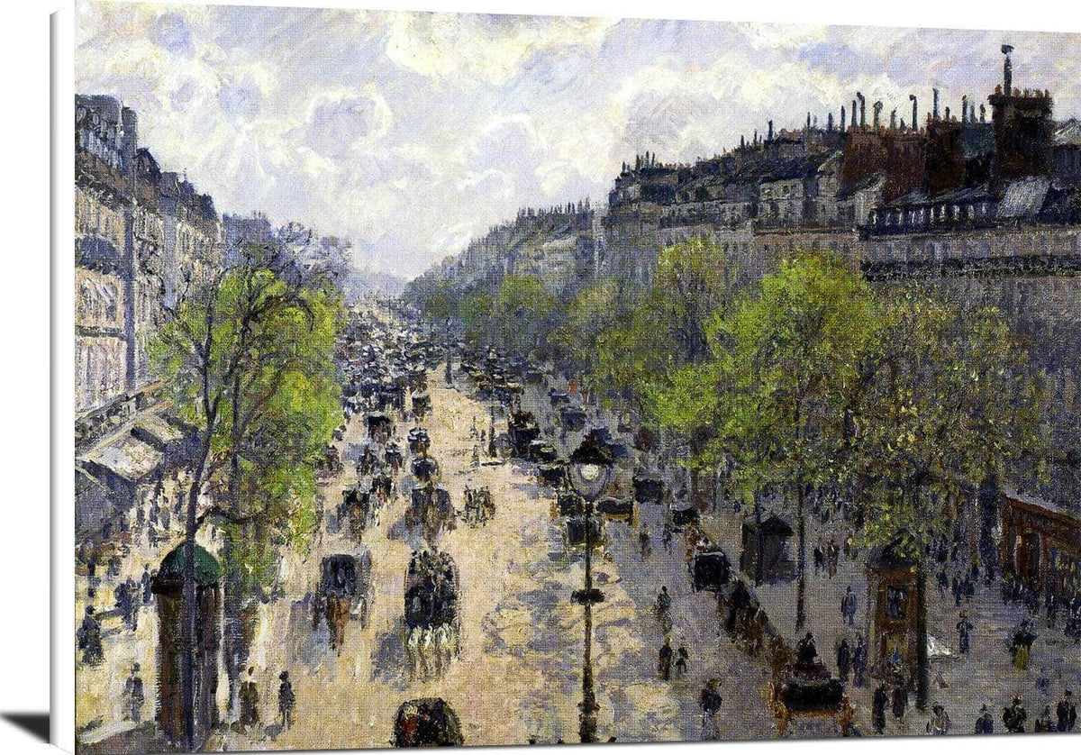 Boulevard Montmartre, Spring Painting Camille Pissarro Canvas Art Fine Art Print
