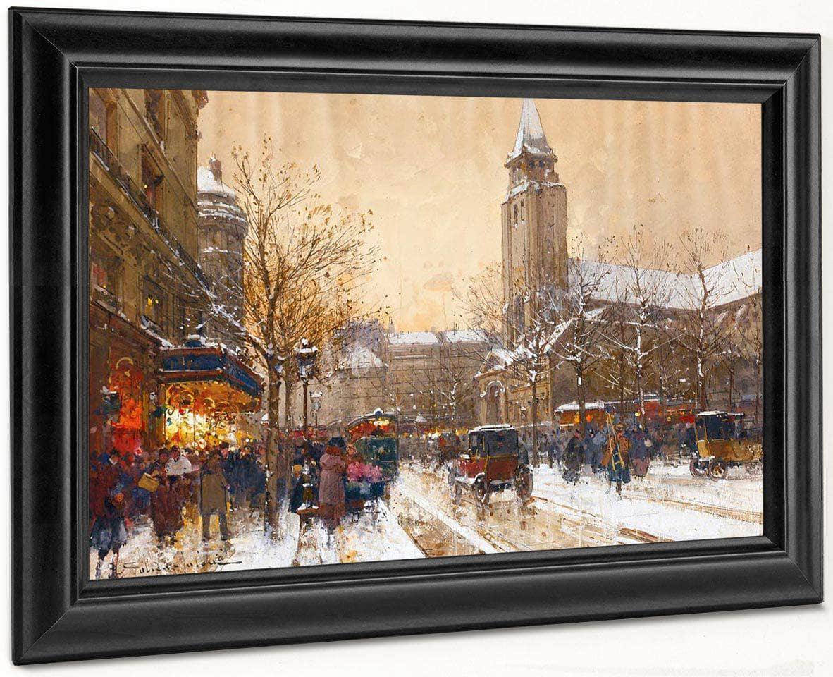 Boulevard Saint Germain Paris By Eugene Galien Laloue Fine Art Print