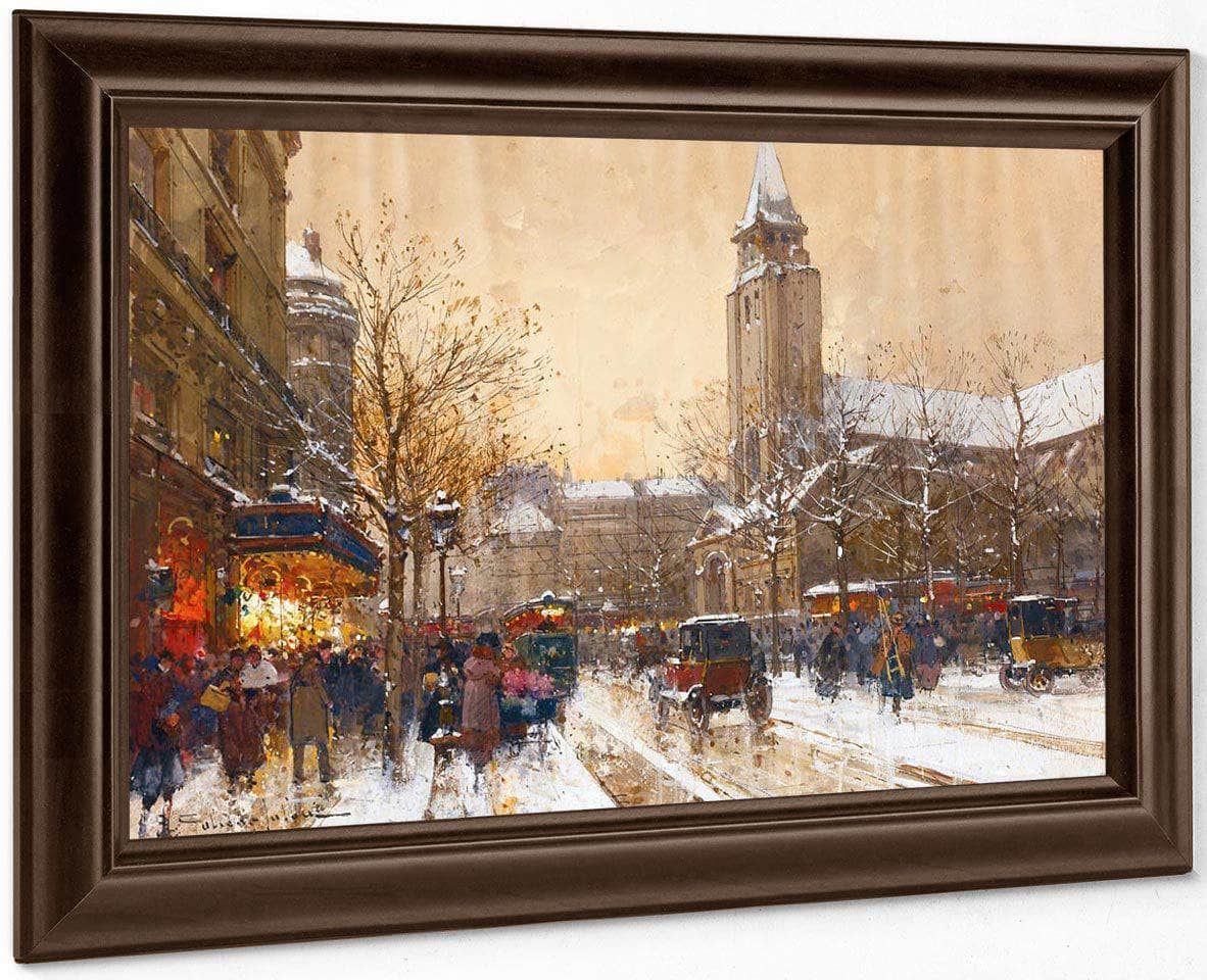 Boulevard Saint Germain Paris By Eugene Galien Laloue Fine Art Print