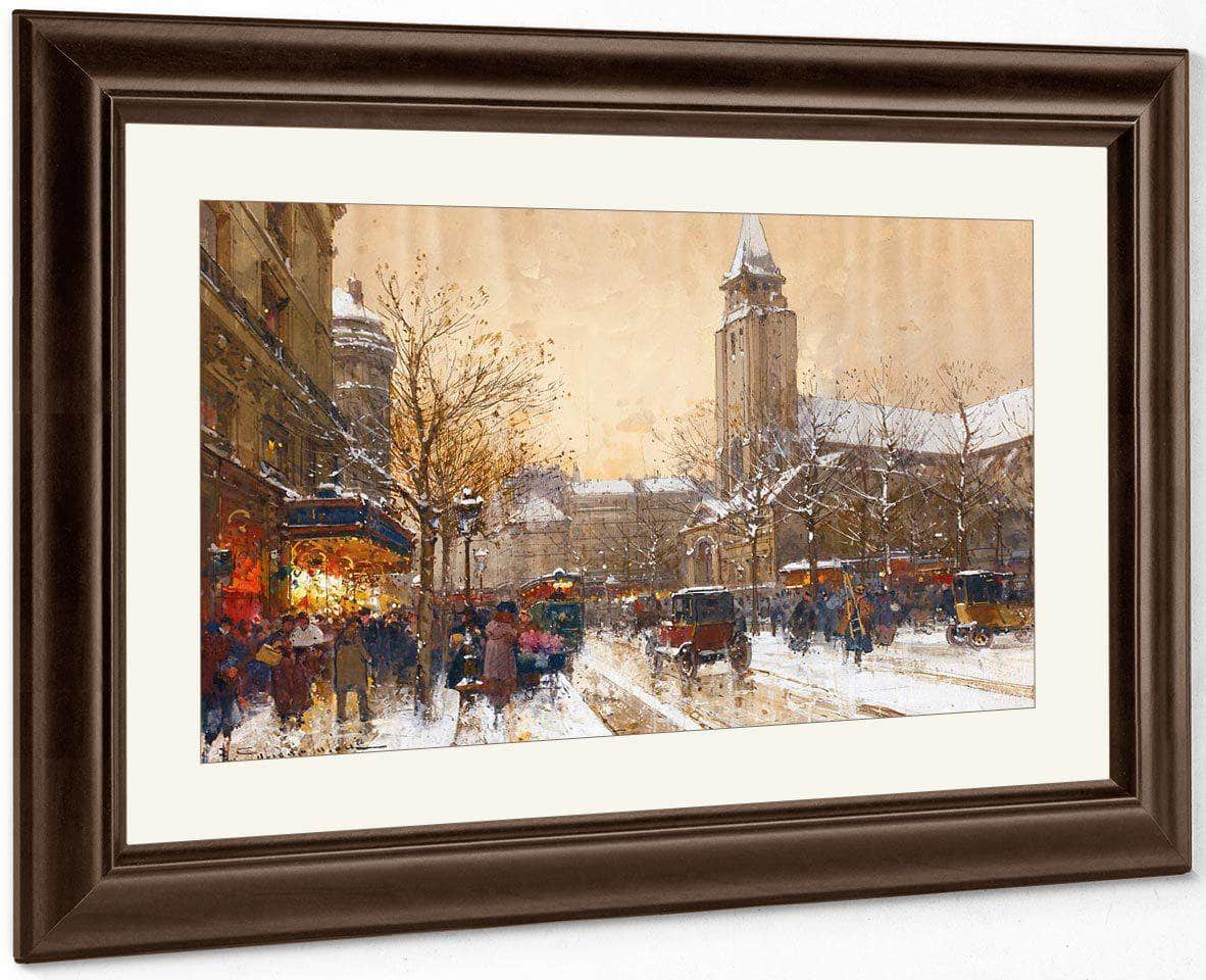 Boulevard Saint Germain Paris By Eugene Galien Laloue Fine Art Print