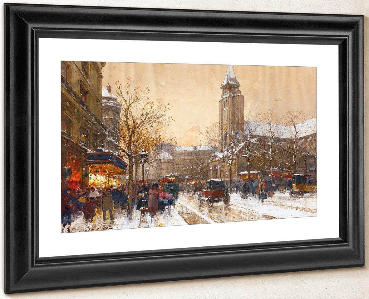 Boulevard Saint Germain Paris By Eugene Galien Laloue Fine Art Print
