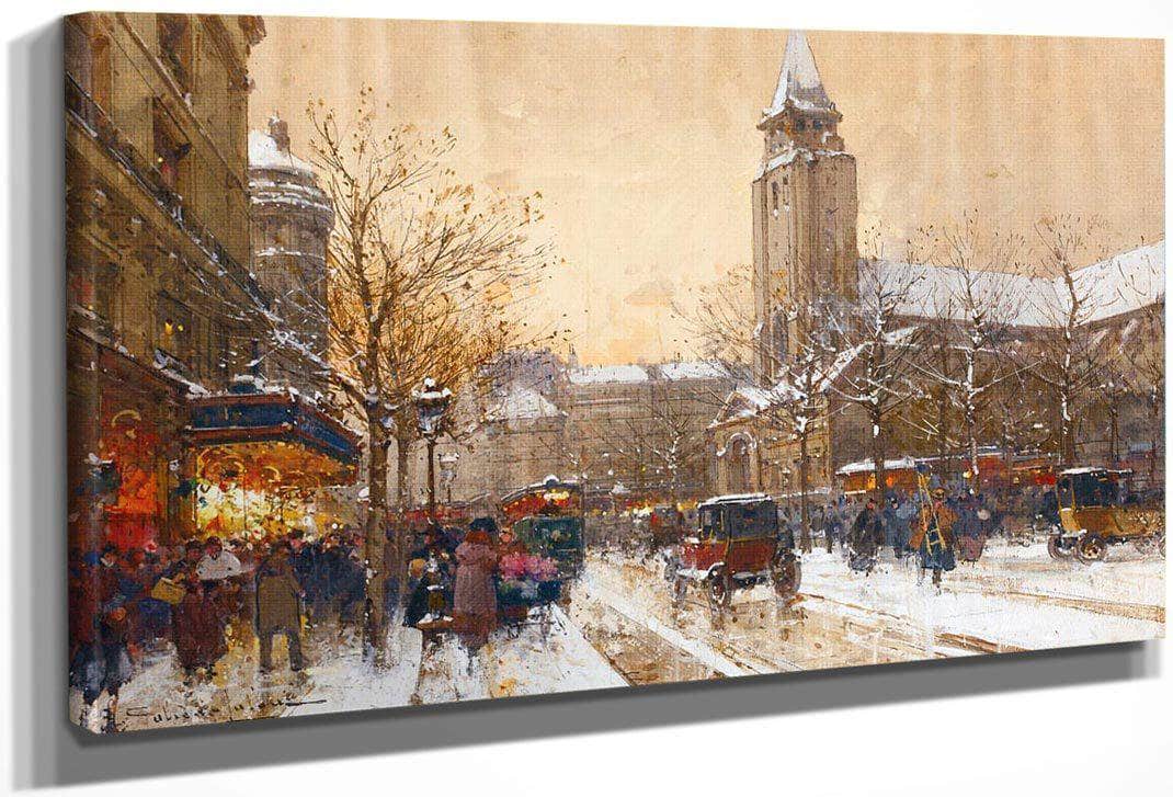 Boulevard Saint Germain Paris By Eugene Galien Laloue Fine Art Print