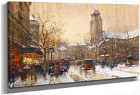 Boulevard Saint Germain Paris By Eugene Galien Laloue Fine Art Print