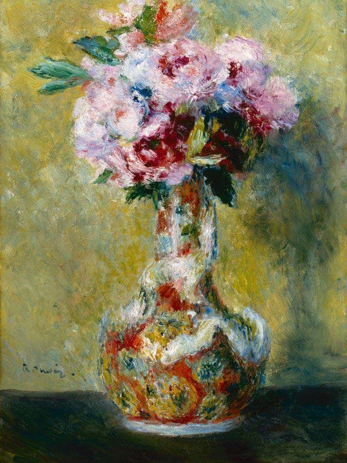 Bouquet In A Vase Pierre Auguste Renoir Fine Art Print