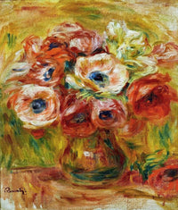 Bouquet Of Anemones Painting Auguste Renoir Canvas Art Fine Art Print