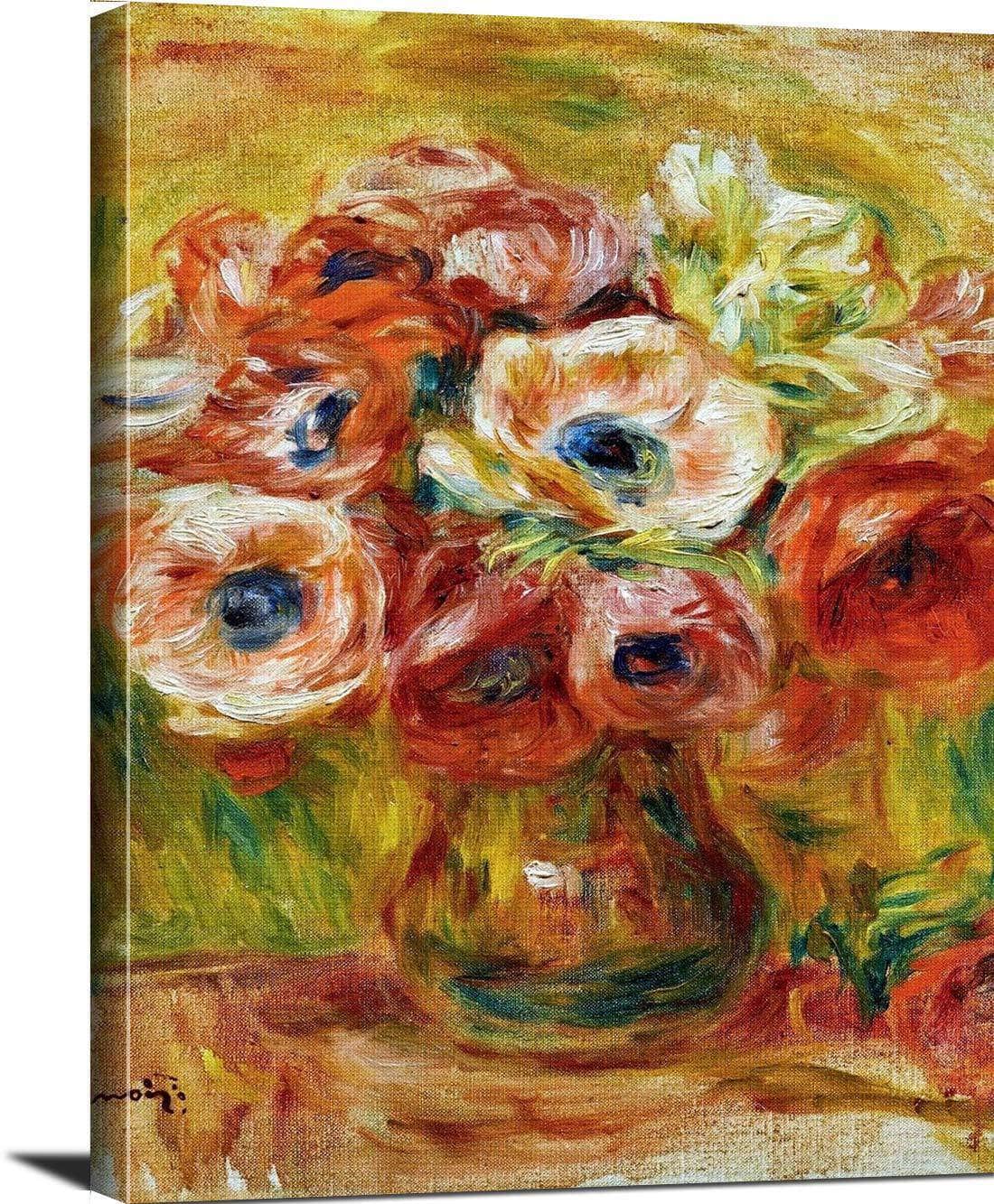 Bouquet Of Anemones Painting Auguste Renoir Canvas Art Fine Art Print