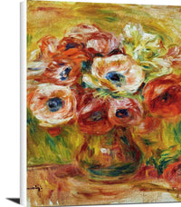 Bouquet Of Anemones Painting Auguste Renoir Canvas Art Fine Art Print