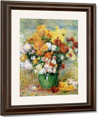Bouquet Of Chrysanthemums By Pierre Auguste Renoir Fine Art Print