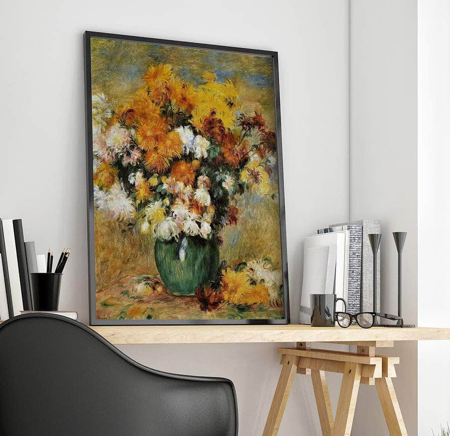 Bouquet Of Chrysanthemums Painting Auguste Renoir Canvas Art Fine Art Print