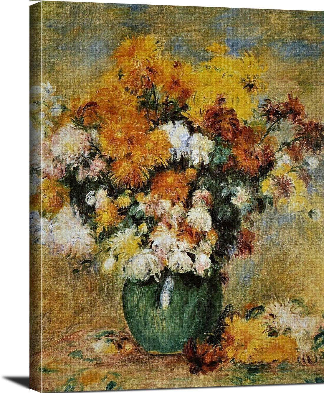 Bouquet Of Chrysanthemums Painting Auguste Renoir Canvas Art Fine Art Print