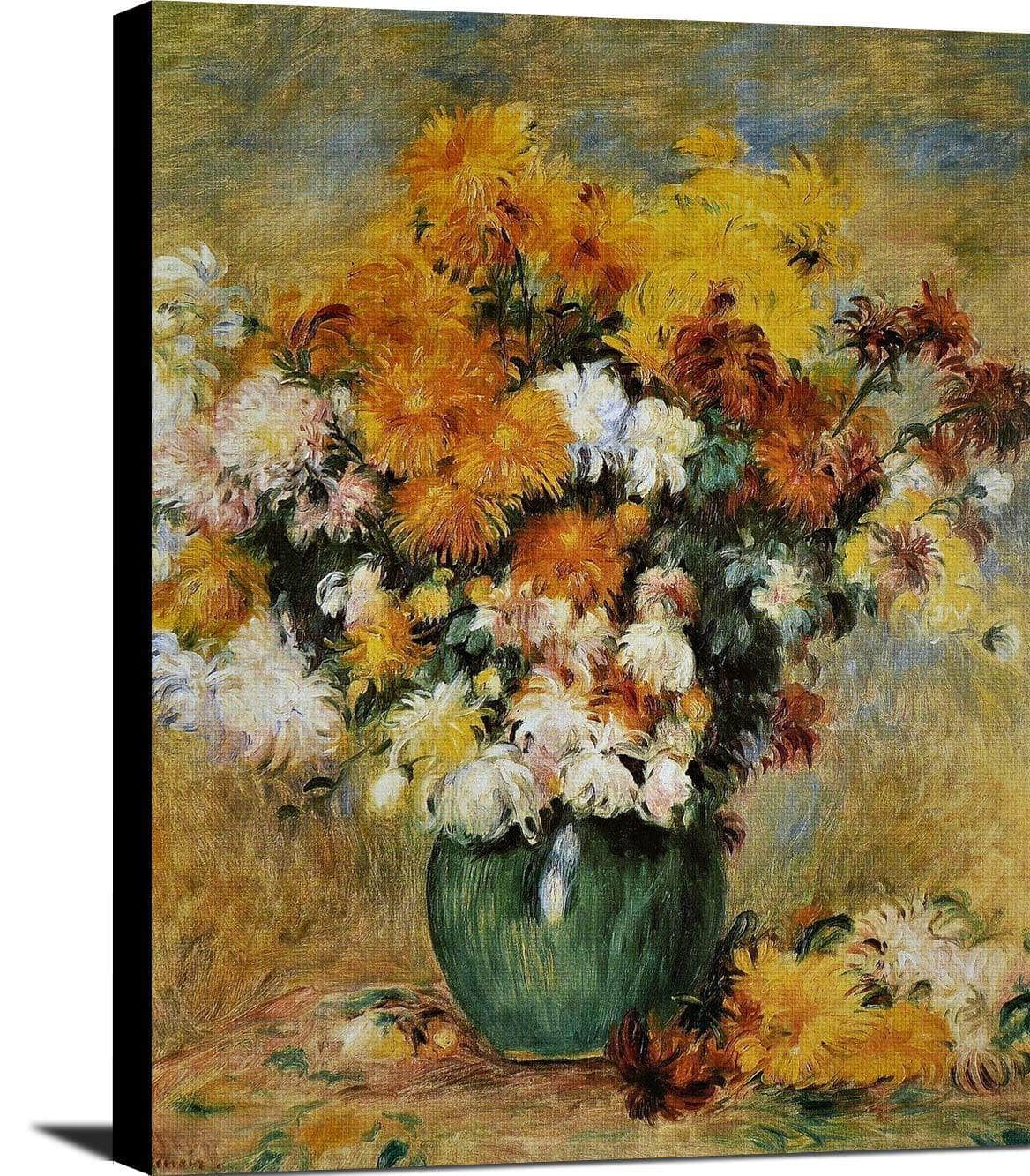 Bouquet Of Chrysanthemums Painting Auguste Renoir Canvas Art Fine Art Print