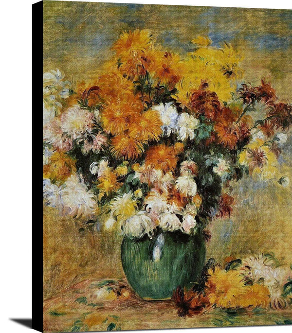 Bouquet Of Chrysanthemums Painting Auguste Renoir Canvas Art Fine Art Print