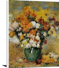 Bouquet Of Chrysanthemums Painting Auguste Renoir Canvas Art Fine Art Print