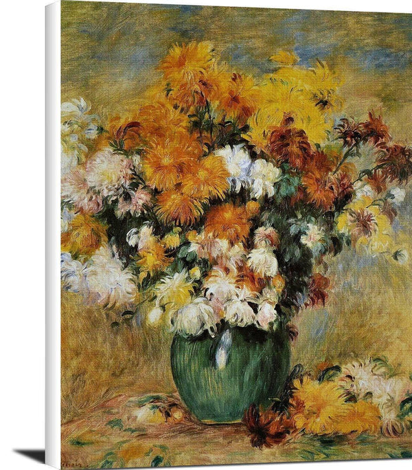 Bouquet Of Chrysanthemums Painting Auguste Renoir Canvas Art Fine Art Print