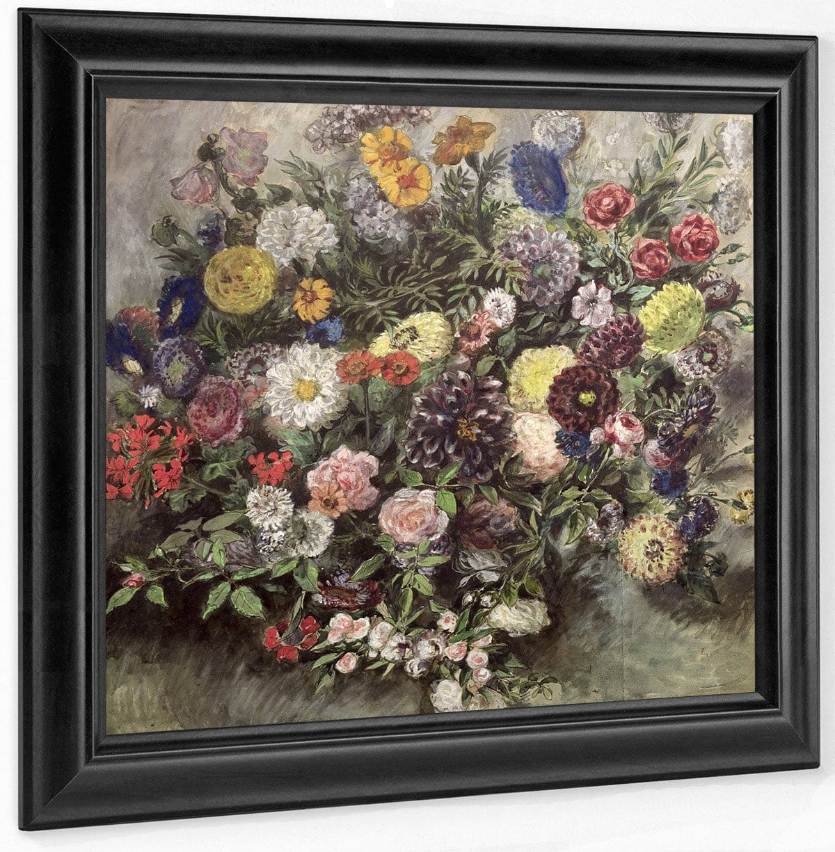 Bouquet Of Flower By Ferdinand Victor Eugene Delacroix Fine Art Print
