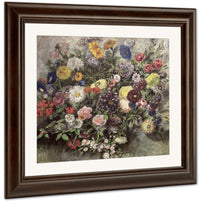 Bouquet Of Flower By Ferdinand Victor Eugene Delacroix Fine Art Print