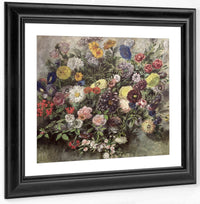 Bouquet Of Flower By Ferdinand Victor Eugene Delacroix Fine Art Print