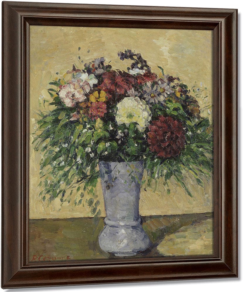 Bouquet Of Flowers In A Vase By Paul Cezanne Fine Art Print