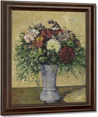 Bouquet Of Flowers In A Vase By Paul Cezanne Fine Art Print
