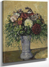 Bouquet Of Flowers In A Vase By Paul Cezanne Fine Art Print