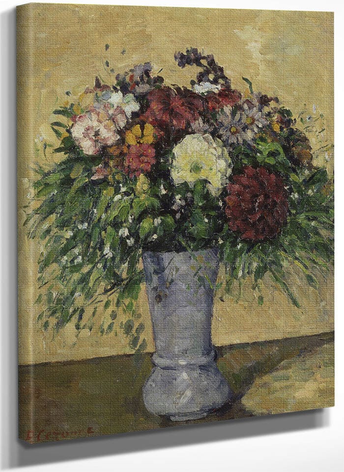 Bouquet Of Flowers In A Vase By Paul Cezanne Fine Art Print