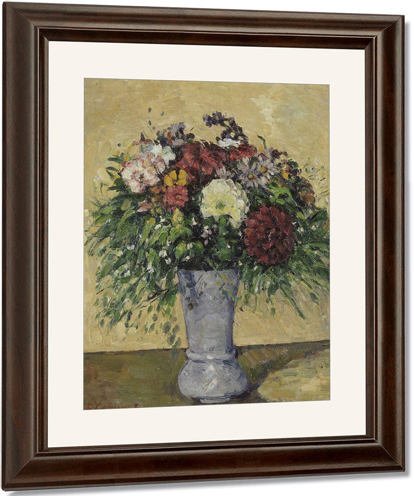 Bouquet Of Flowers In A Vase By Paul Cezanne Fine Art Print