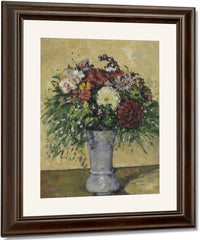 Bouquet Of Flowers In A Vase By Paul Cezanne Fine Art Print