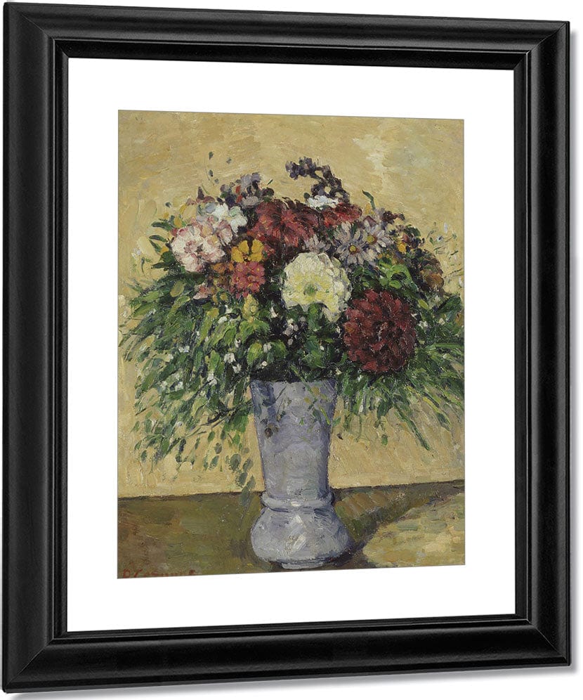 Bouquet Of Flowers In A Vase By Paul Cezanne Fine Art Print