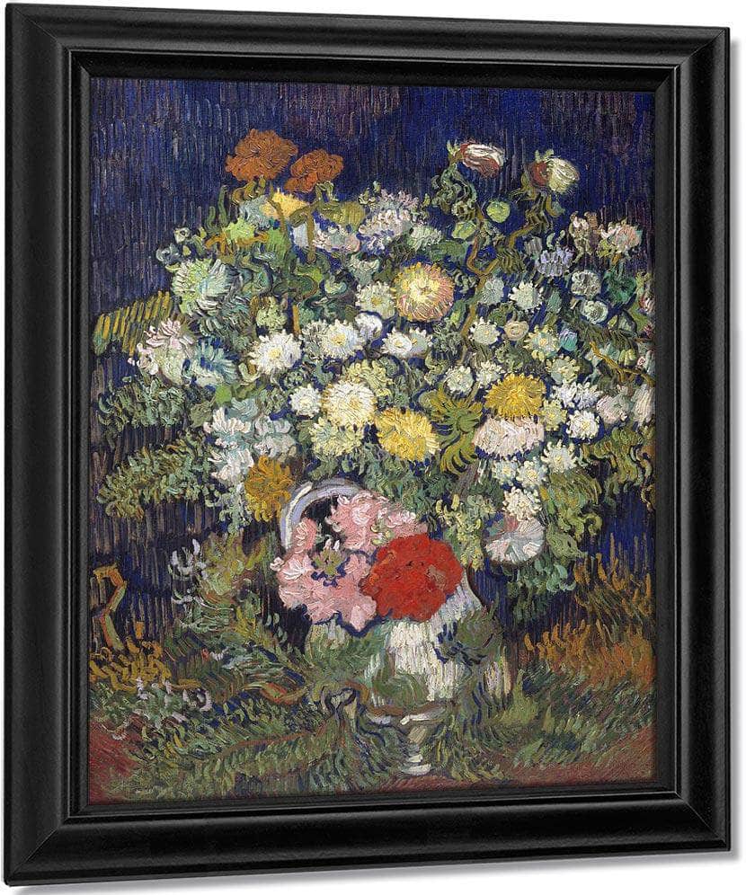Bouquet Of Flowers In A Vase By Vincent Van Gogh Fine Art Print